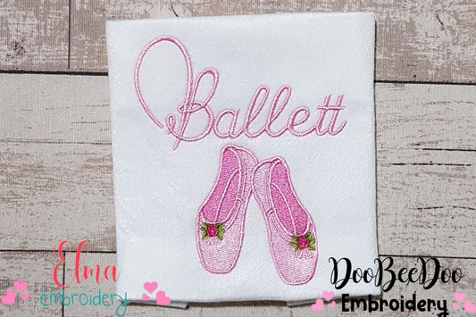 Ballerina Shoes Ballet - Fill Stitch