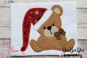 Christmas Teddy Bear - Applique Embroidery
