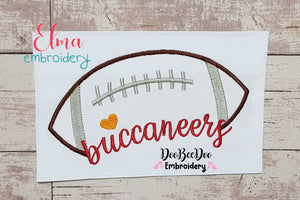 Football Buccaneers Ball - Fill Stitch