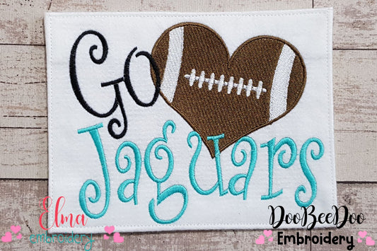 Football Go Jaguars - Fill Stitch