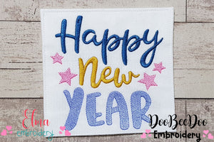 Happy New Year - Fill Stitch