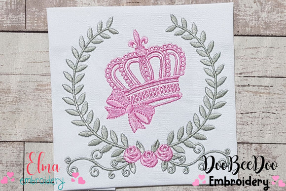 Princess Crown and Frame - Fill Stitch