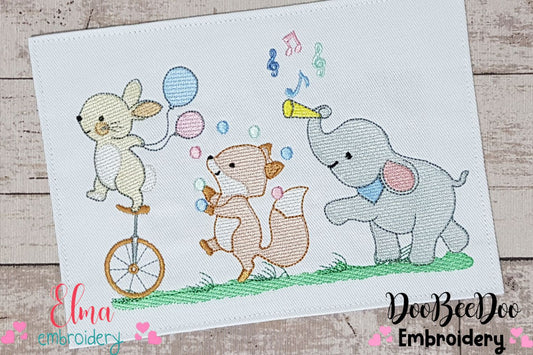 Musical Animals Circus - Fill Stitch