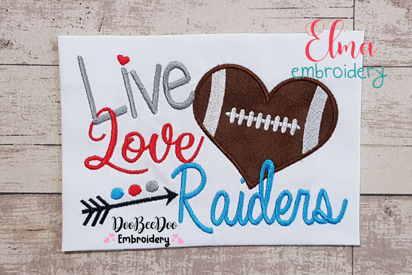 Football Live Love Raiders - Applique