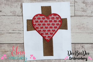 Cross and Heart - Applique