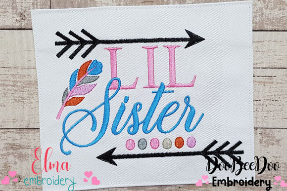 Lil Sister Arrows and Feather - Fill Stitch