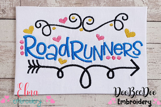 Road Runners Fun Arrows and Hearts - Fill Stitch