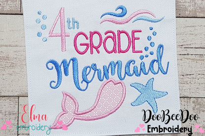 Fourth Grade Mermaid - Applique