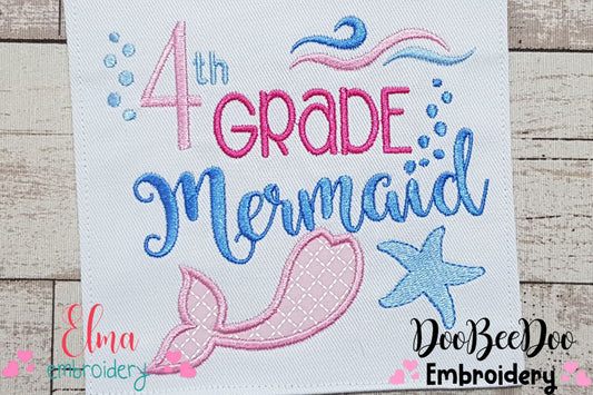 Fourth Grade Mermaid - Applique