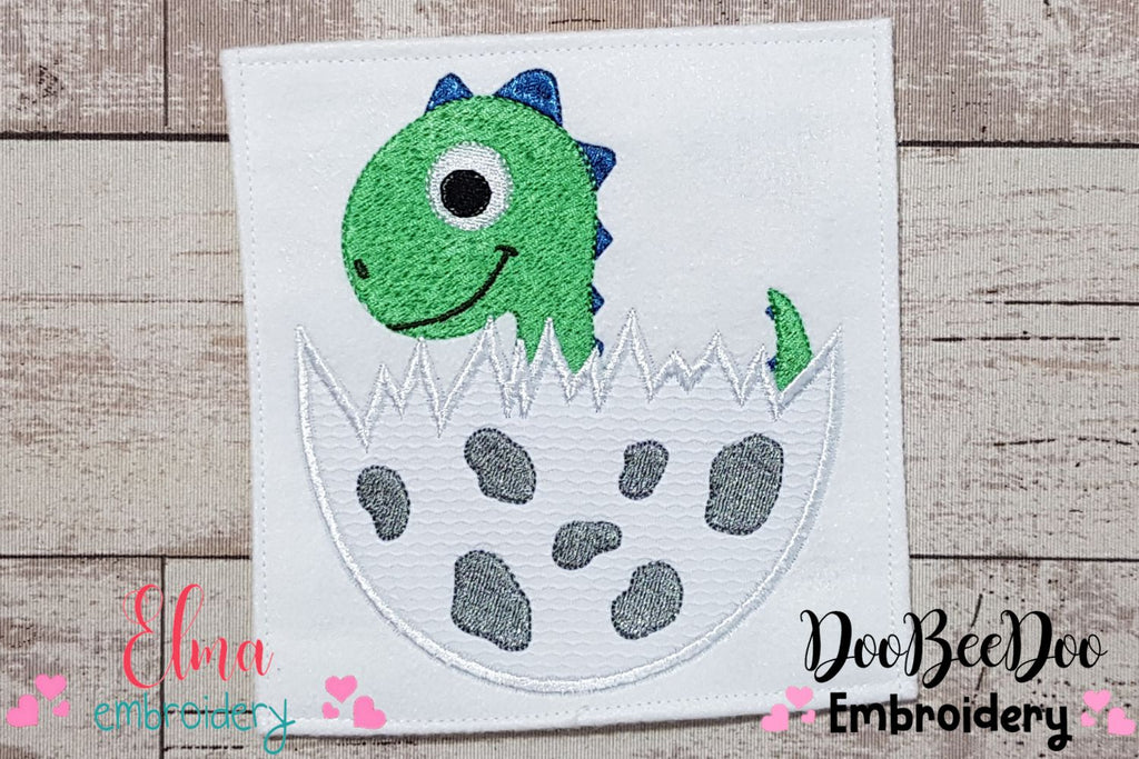 Baby Dinosaur in the Egg - Applique Embroidery