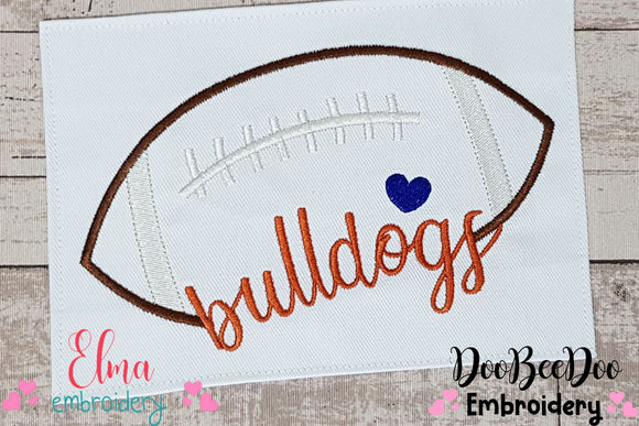 Football Bulldogs Ball - Fill Stitch