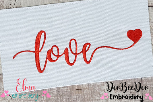 Love Word - Fill Stitch - Machine Embroidery Design