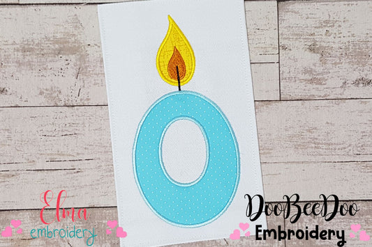 Birthday Candle Zero - Applique
