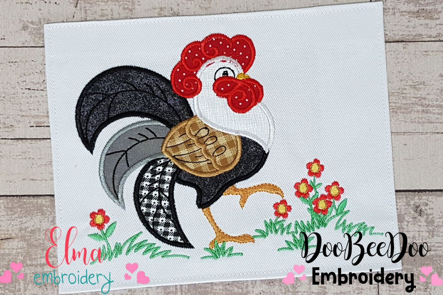 Rooster - Applique Machine Embroidery Design