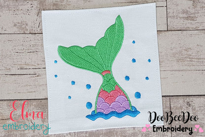 Mermaid Tail - Fill Stitch - Machine Embroidery Design