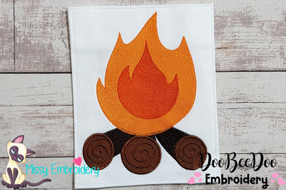 Camp Fire - Fill Stitch - Machine Embroidery Design