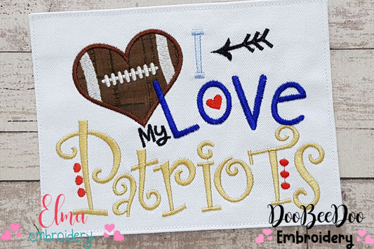 I Love my Patriots - Applique