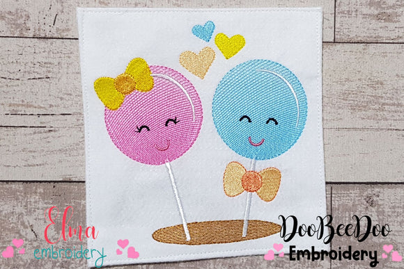 Love lollipops - Fill Stitch - Machine Embroidery Design