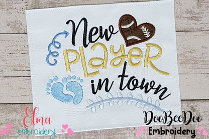 Football New Player in Town - Applique Embroidery