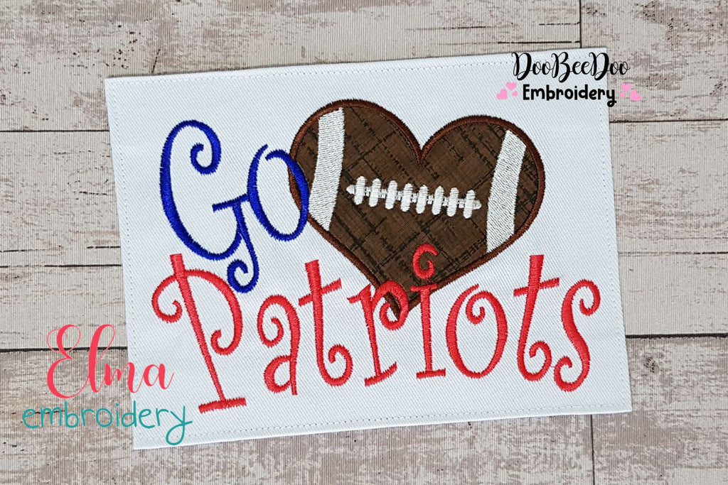 Football Go Patriots - Applique