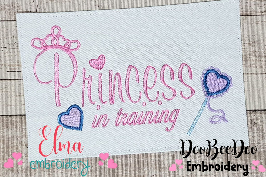 Princess in Training - Fill Stitch Embroidery