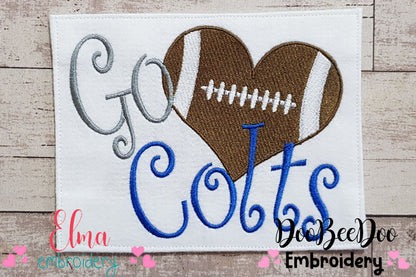 Football Go Colts - Fill Stitch