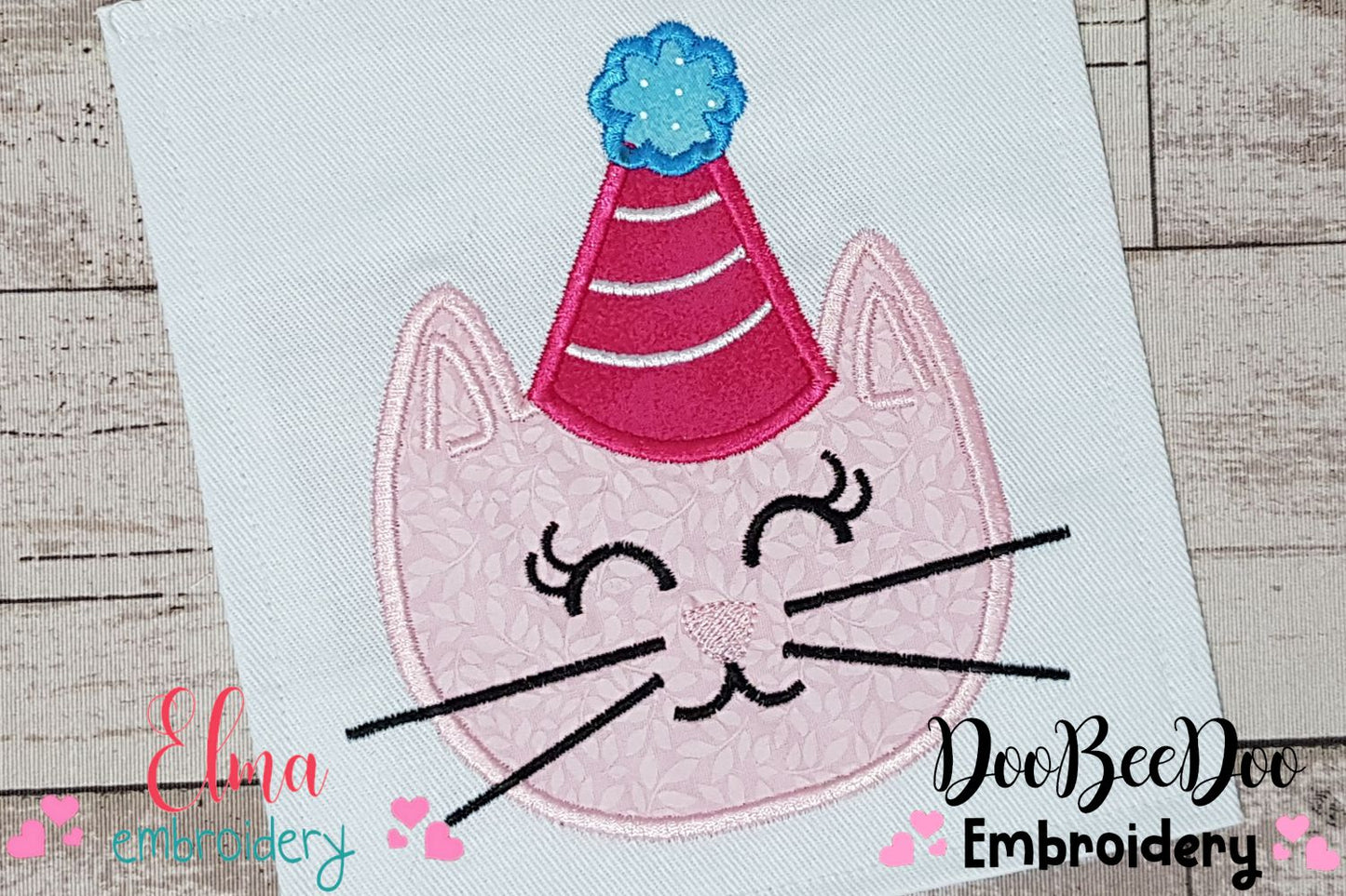Birthday Cat Girl - Applique