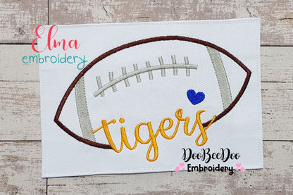 Football Tigers Ball - Fill Stitch