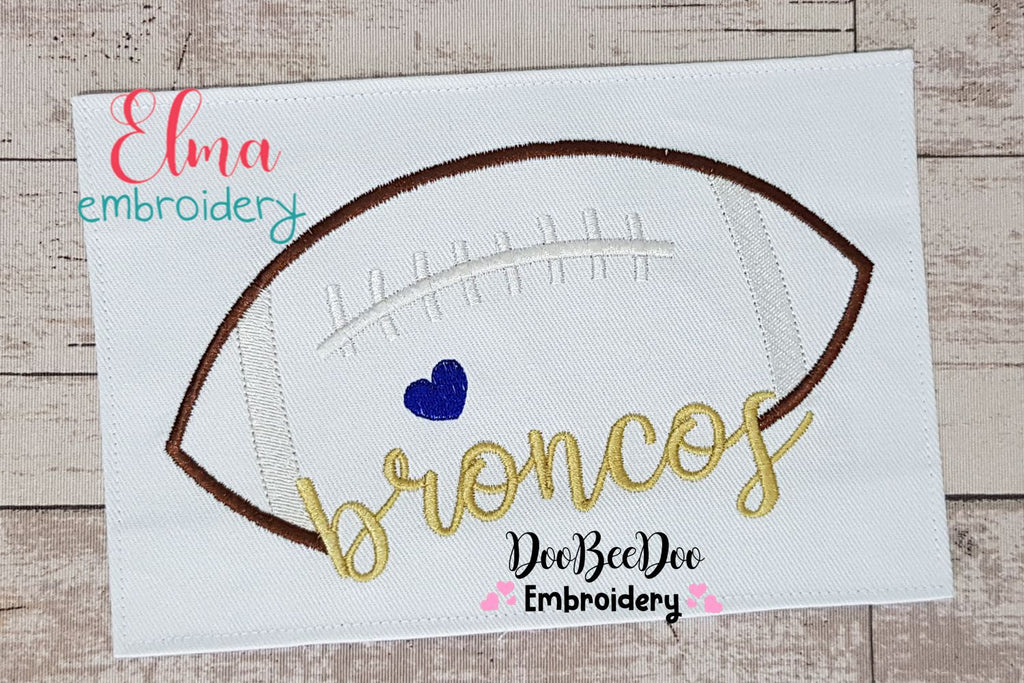 Football Broncos Ball - Fill Stitch