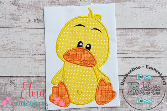 Cute Little Duck Boy - Applique - Machine Embroidery Design