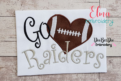 Football Go Raiders - Applique