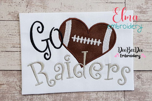 Football Go Raiders - Applique