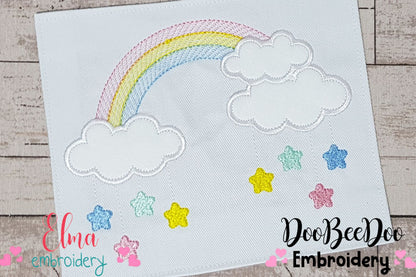 Rainbow and Cloud - Applique
