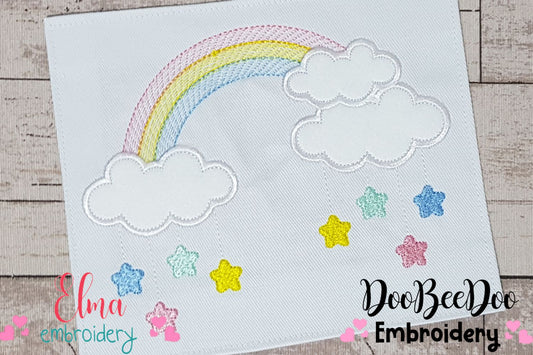 Rainbow and Cloud - Applique