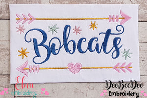 Bobcats Arrows and Sparkles - Fill Stitch