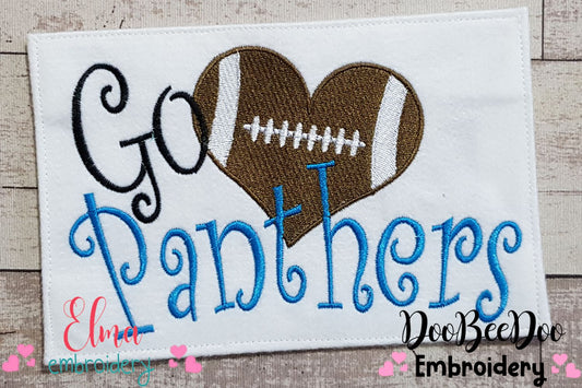 Football Go Panthers - Fill Stitch