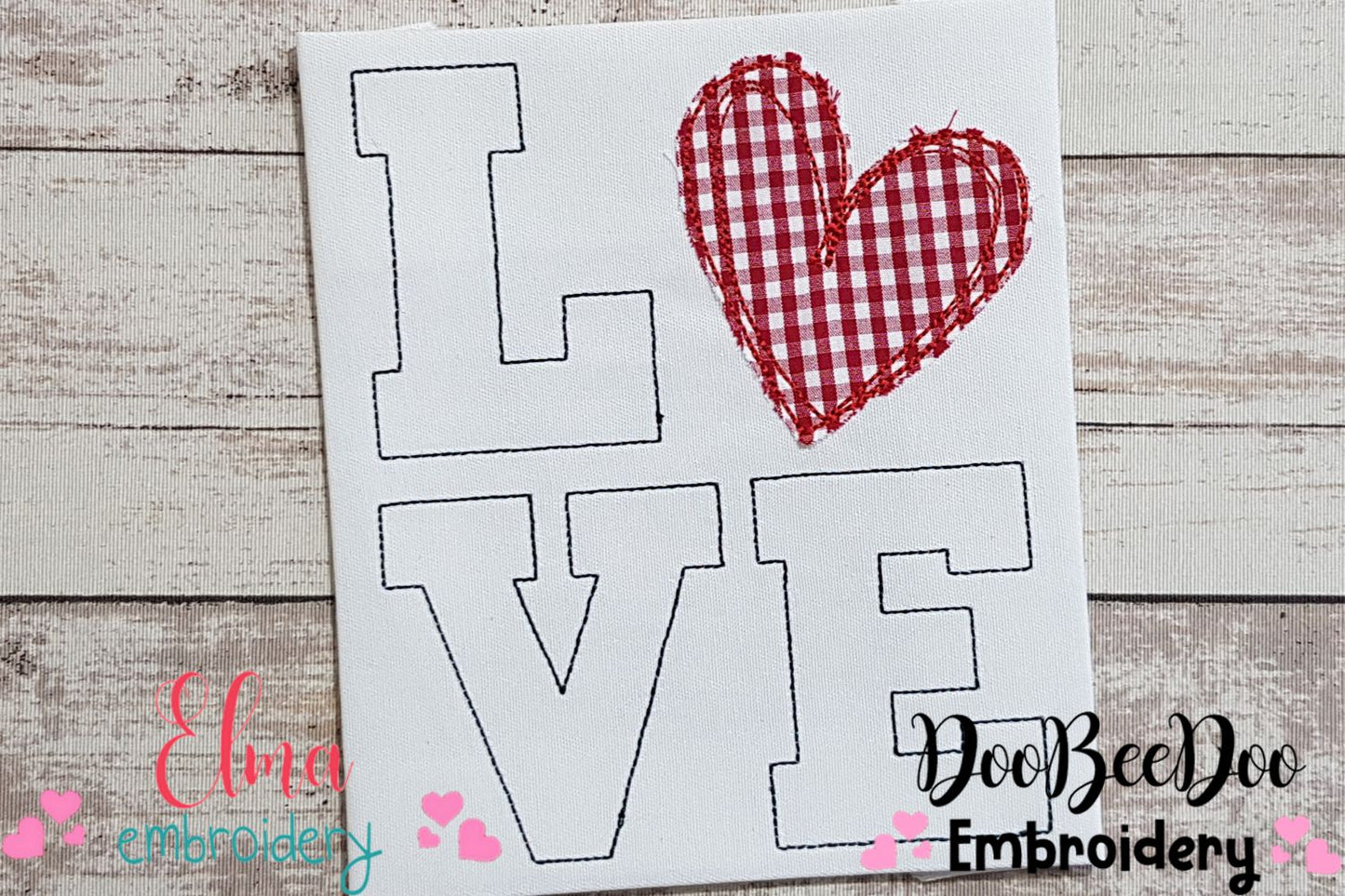 Love Heart - Raggy Applique