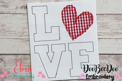 Love Heart - Raggy Applique