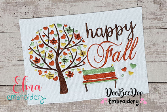 Happy Fall - Fill Stitch
