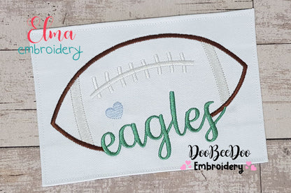 Football Eagles Ball - Fill Stitch - Machine Embrodiery Design