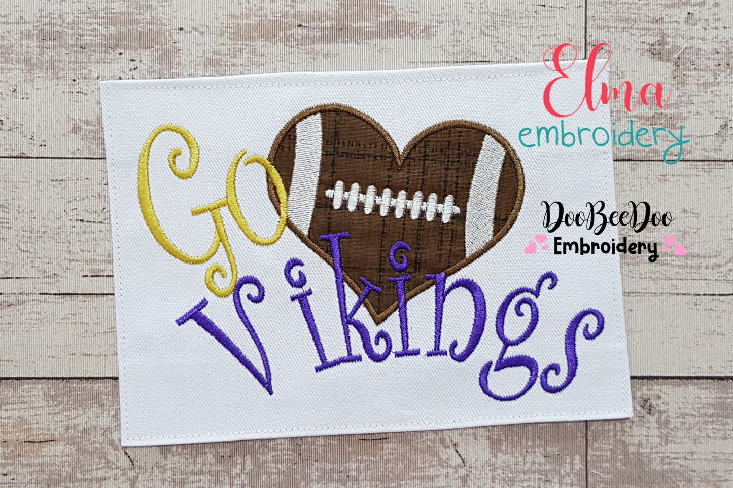 Football Go Vikings - Applique