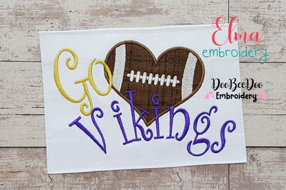 Football Go Vikings - Applique