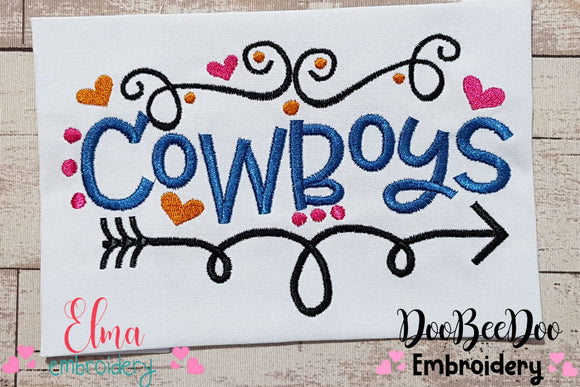Cowboys Fun Arrows and Hearts - Fill Stitch