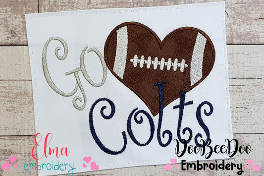 Football Go Colts - Applique