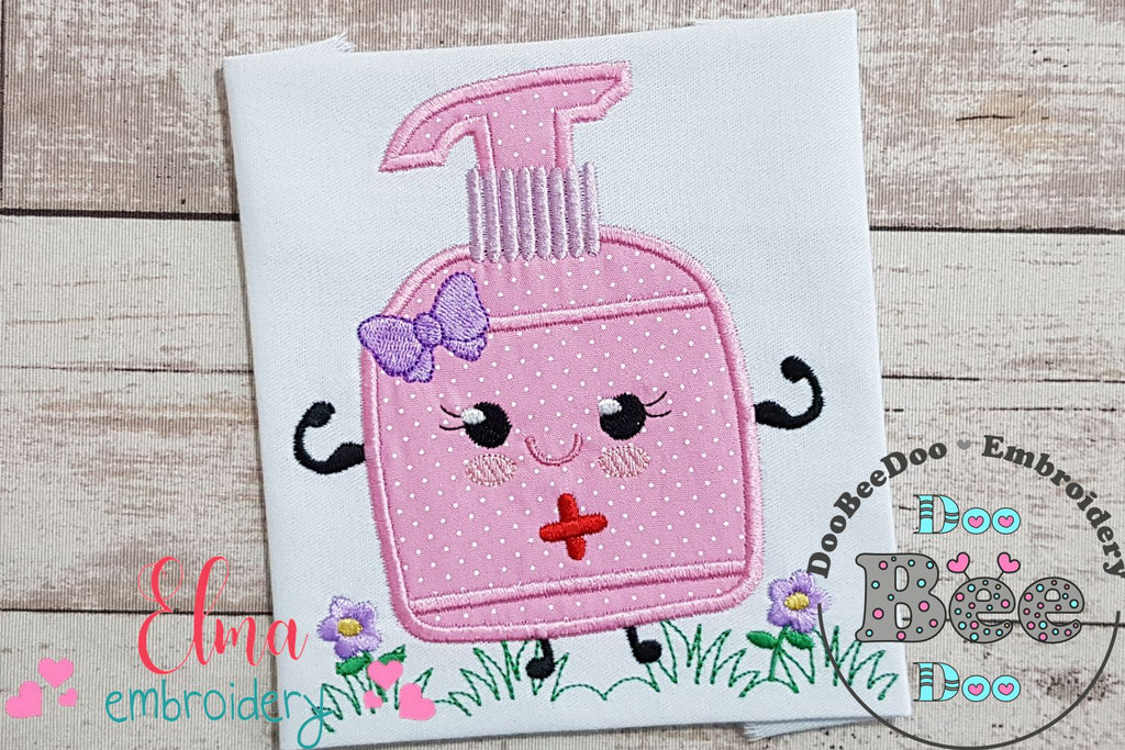 Hand Sanitizer Girl - Applique