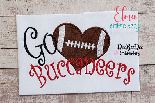 Football Go Buccaneers - Applique