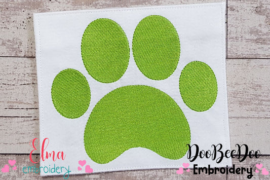 Animal Paw Print - Fill Stitch - Machine Embroidery Design