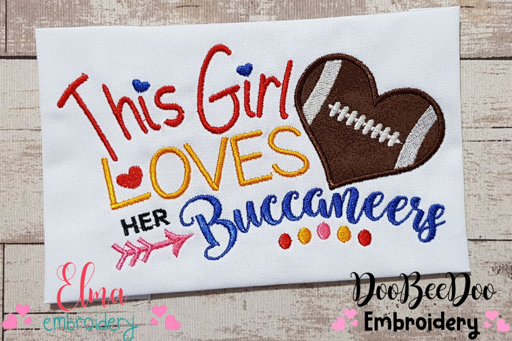 This Girl Loves her Buccaneers - Applique