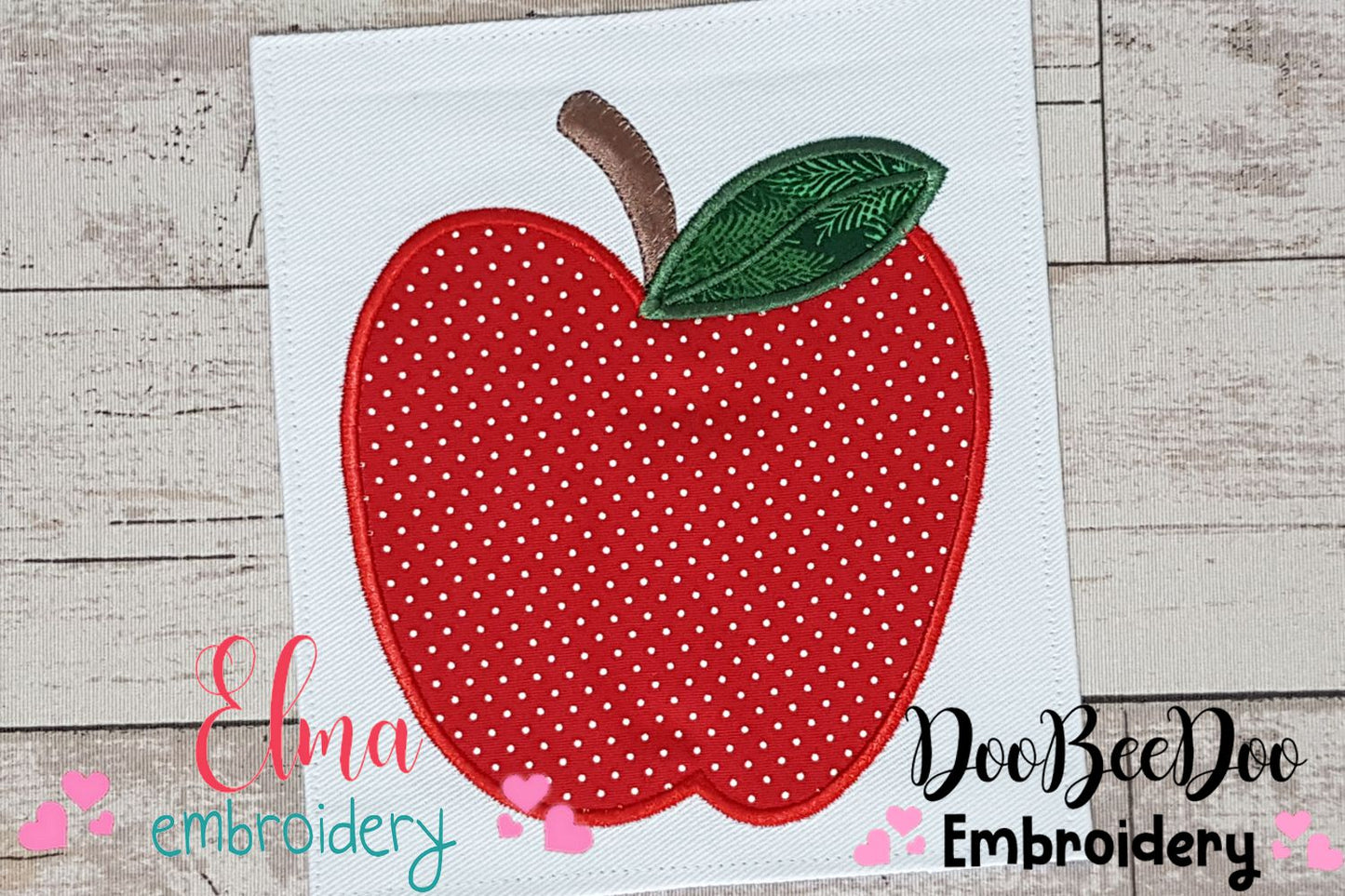 Apple - Applique - Machine Embroidery Design