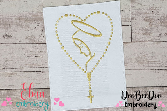 Angel Our Lady of Fatima - Fill Stitch - Machine Embroidery Design